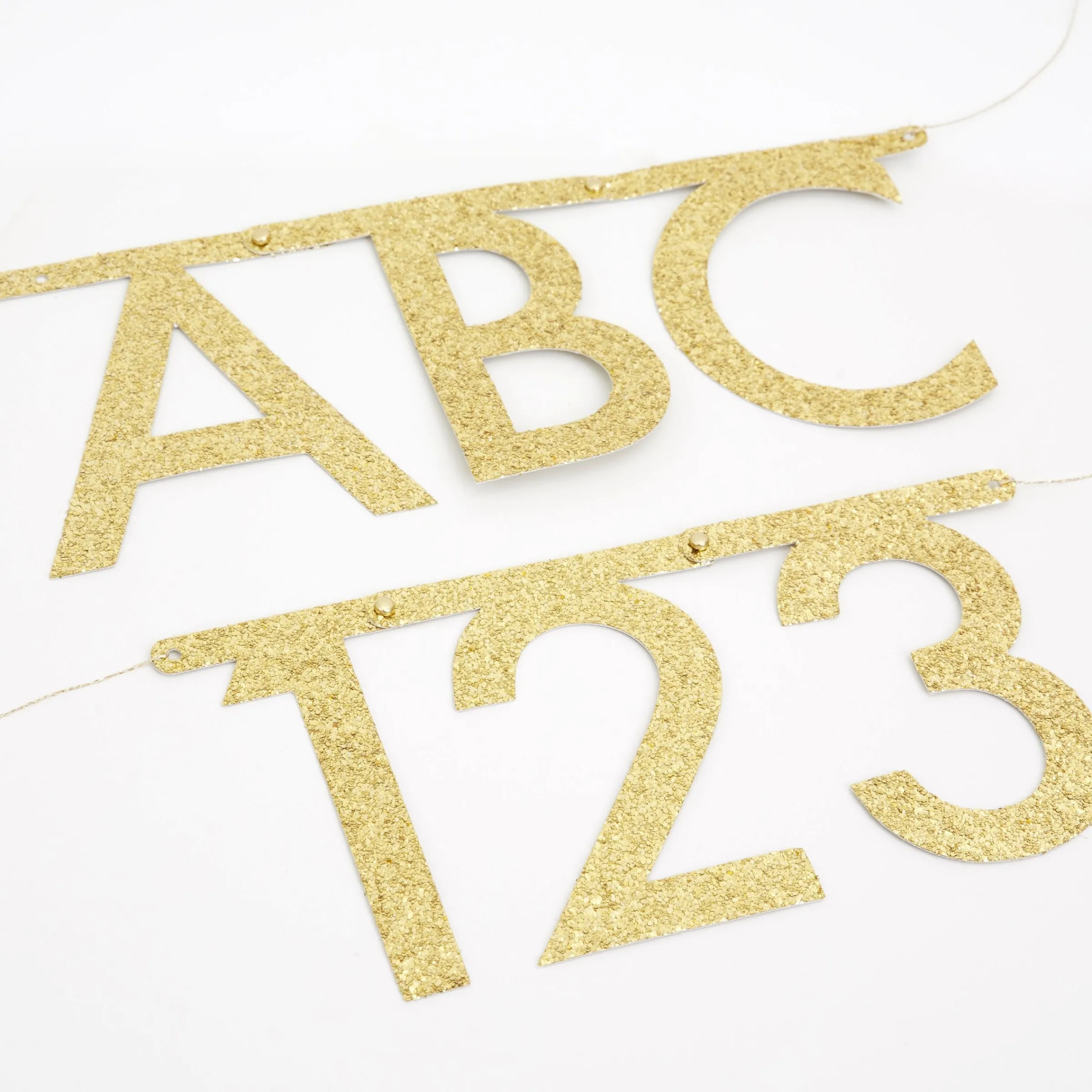 Gold Glitter Letter Garland Set>Meri Meri New