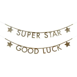 Gold Glitter Letter Garland Set><noscript><img width=