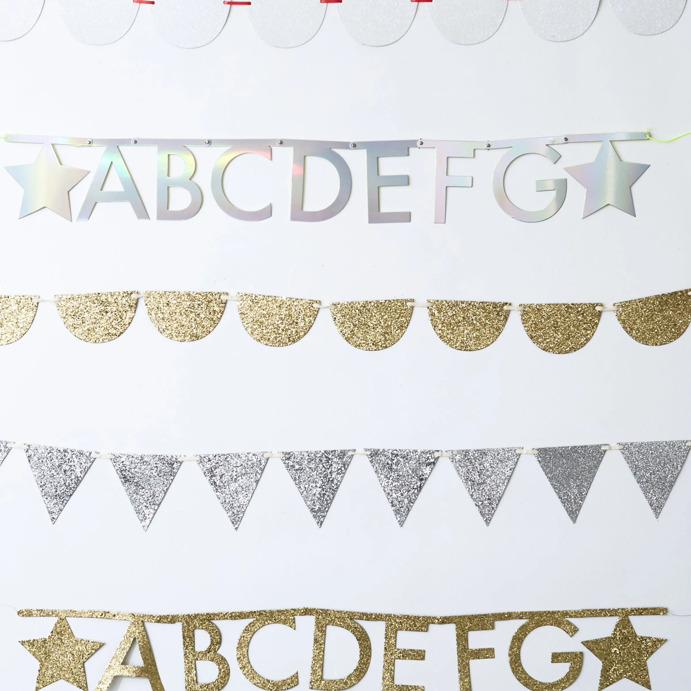 Gold Glitter Letter Garland Set>Meri Meri New