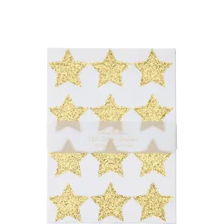 Gold Glitter Stars Sticker Sheets (x 10 sheets)>Meri Meri Best