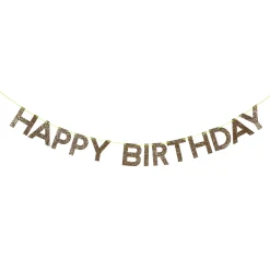 Gold Happy Birthday Garland>Meri Meri Online