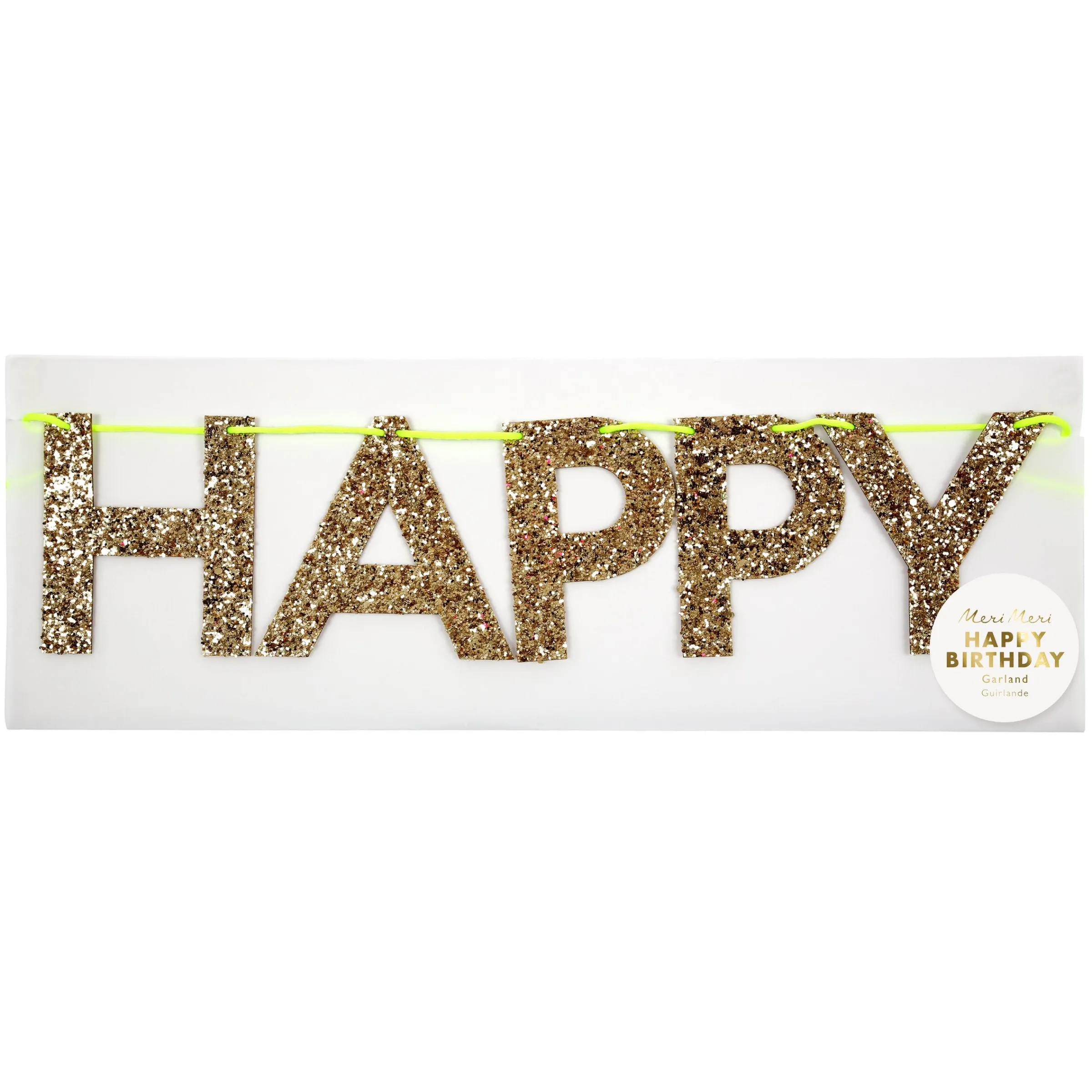 Gold Happy Birthday Garland>Meri Meri Online