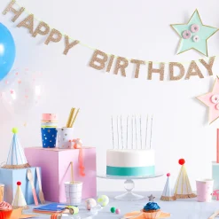 Gold Happy Birthday Garland><noscript><img width=
