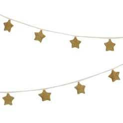 Gold Knitted Star Garland>Meri Meri Hot