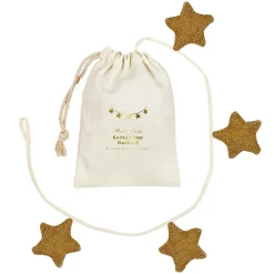 Gold Knitted Star Garland><noscript><img width=