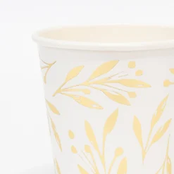 Gold Leaf Cups (x 8)>Meri Meri New