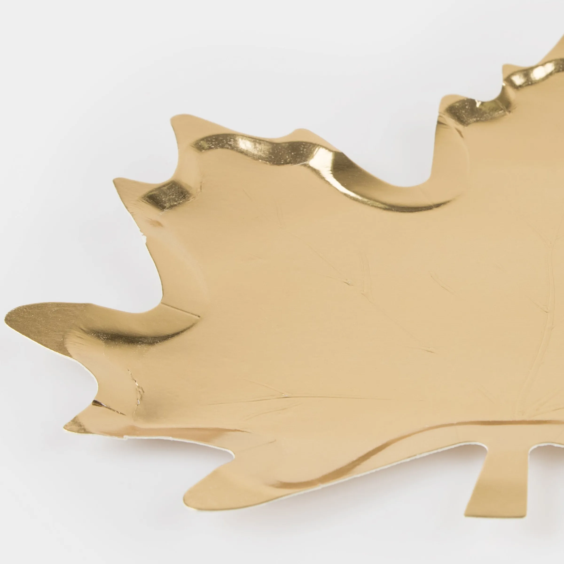 Gold Maple Leaf Plates (x 8)>Meri Meri Fashion