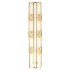 Gold Pineapple Table Candles (x 2)><noscript><img width=