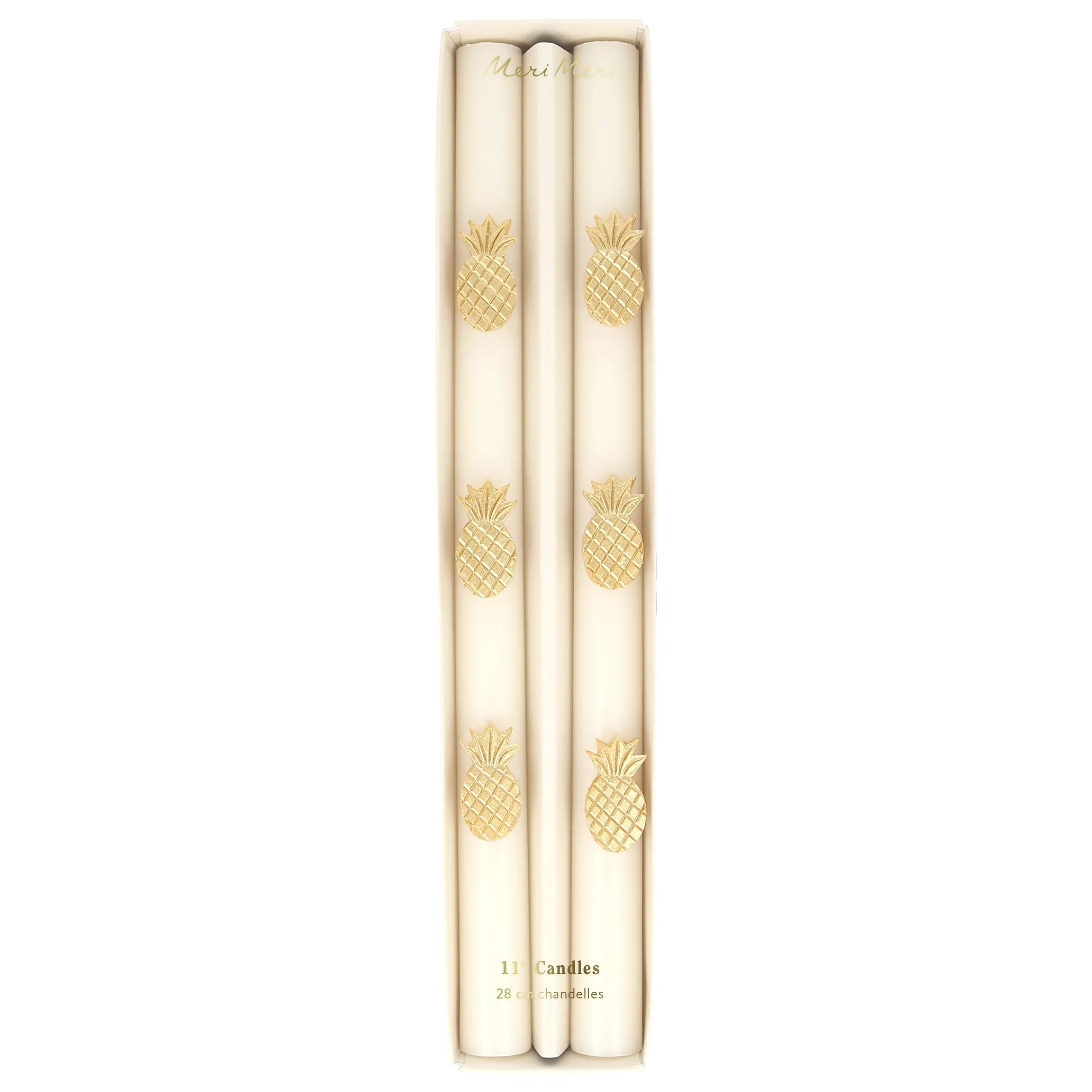 Gold Pineapple Table Candles (x 2)>Meri Meri Clearance