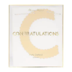 Gold Scallop Congratulations Garland>Meri Meri New