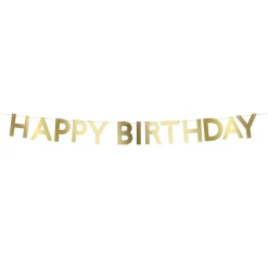 Gold Scallop Happy Birthday Garland>Meri Meri Discount