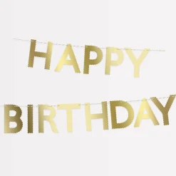 Gold Scallop Happy Birthday Garland><noscript><img width=