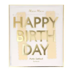 Gold Scallop Happy Birthday Garland><noscript><img width=