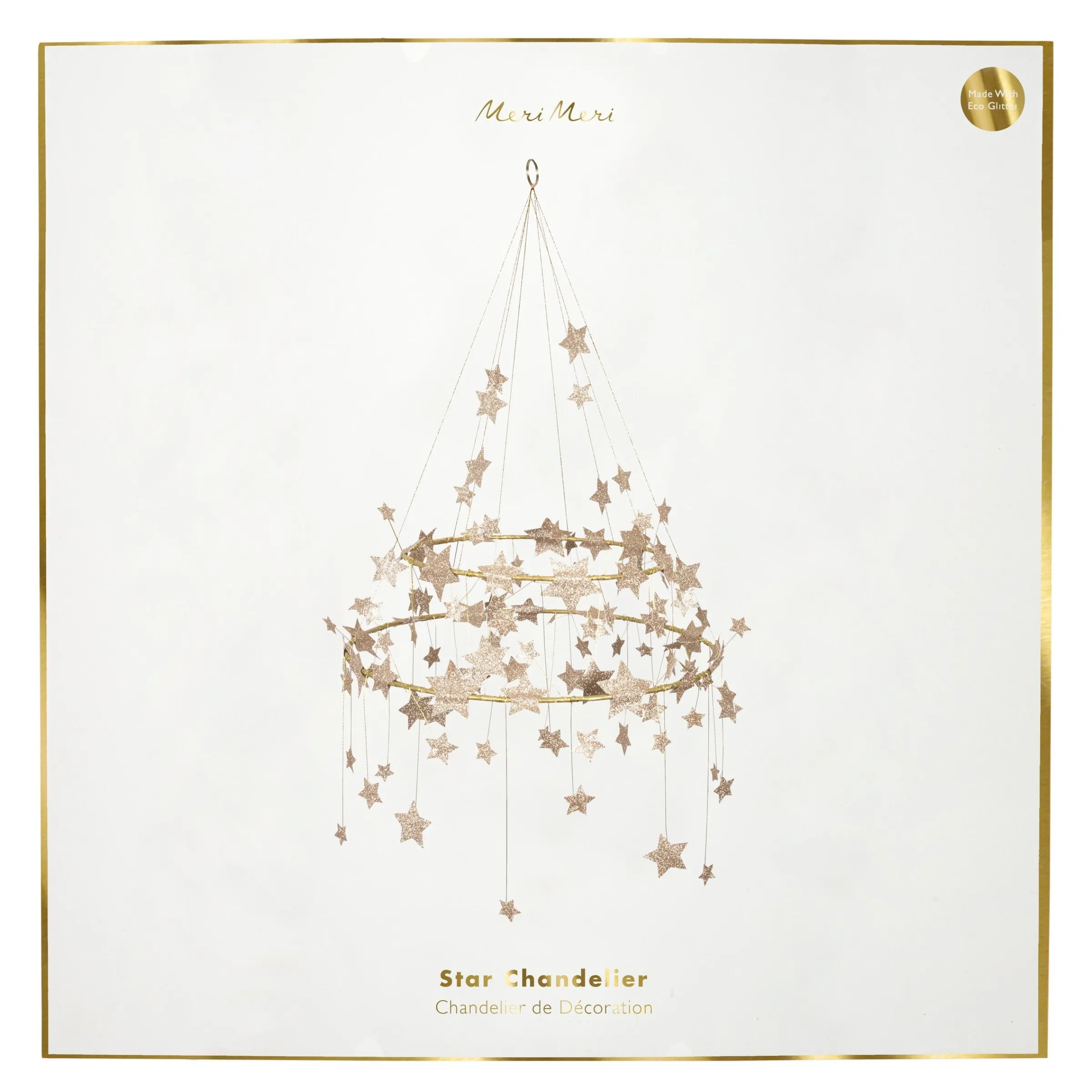 Gold Sparkle Star Chandelier>Meri Meri Clearance