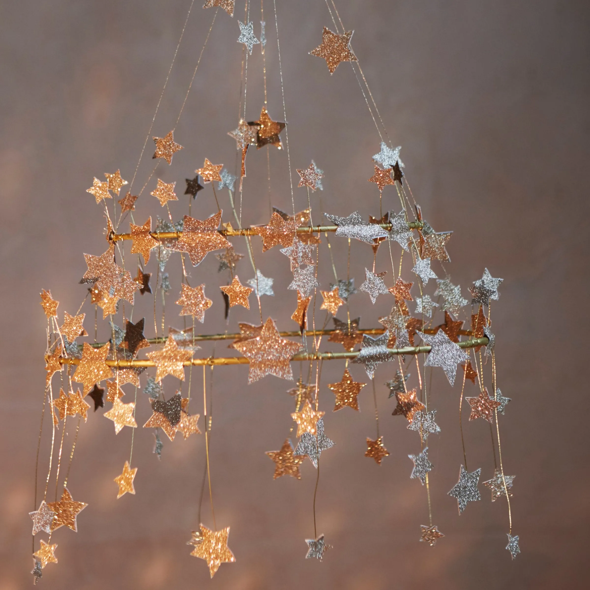 Gold Sparkle Star Chandelier>Meri Meri Clearance