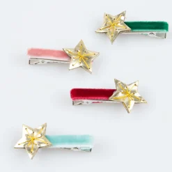 Gold Star Hair Clips (x 8)><noscript><img width=