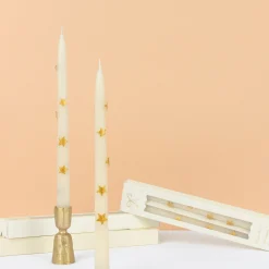Gold Star Taper Candles (x 2)>Meri Meri Hot