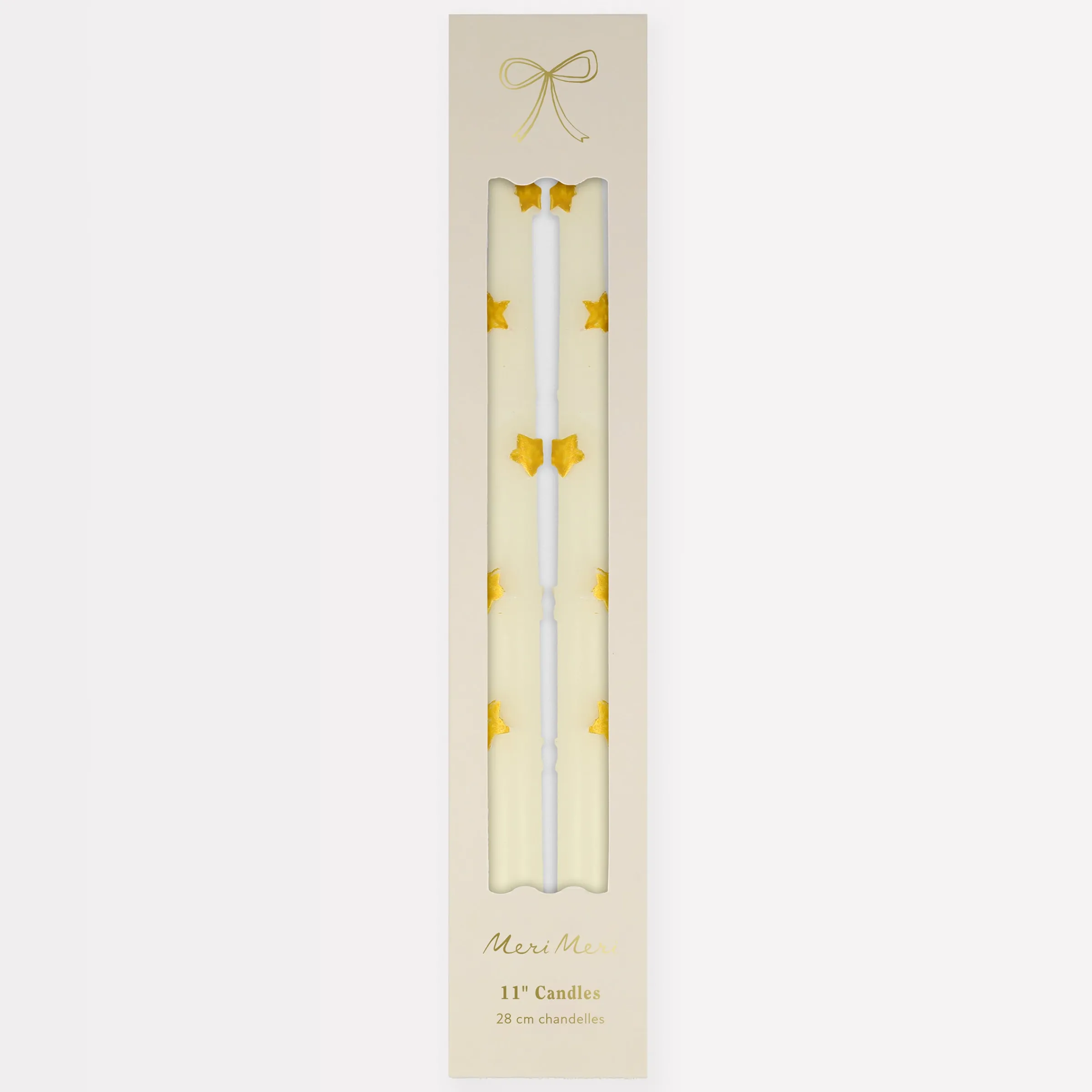 Gold Star Taper Candles (x 2)>Meri Meri Hot