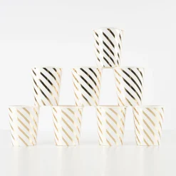 Gold Swirl Cups (x 8)>Meri Meri Discount