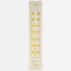 Gold Swirl Taper Candles (x 2)><noscript><img width=