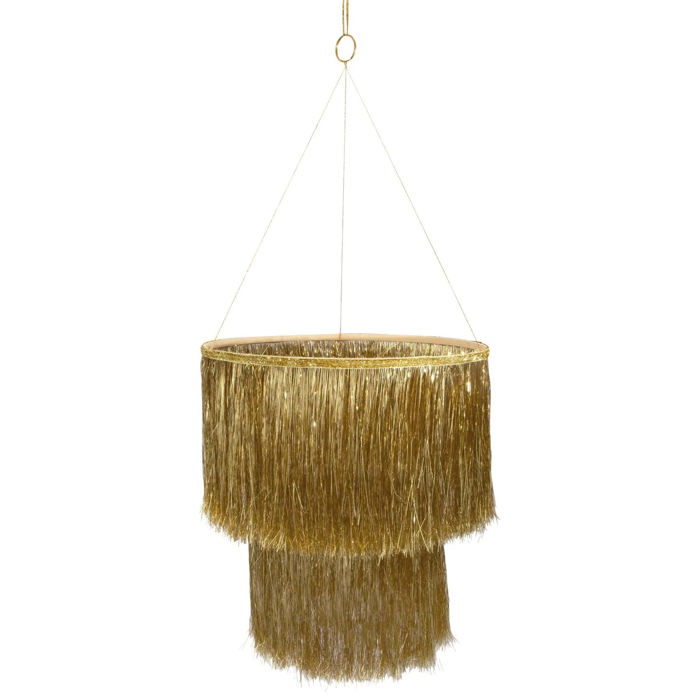 Gold Tinsel Chandelier>Meri Meri Hot