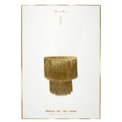 Gold Tinsel Chandelier><noscript><img width=