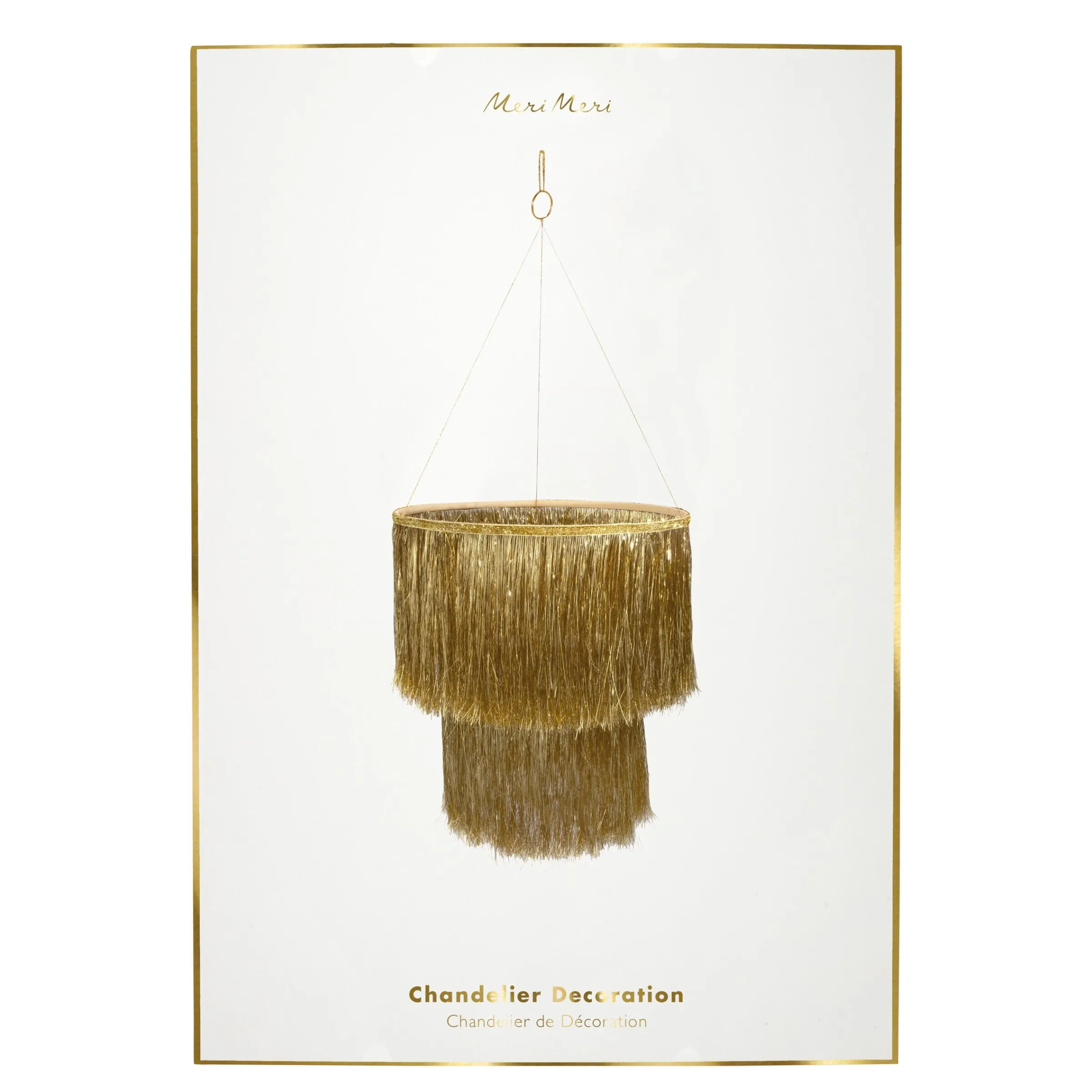 Gold Tinsel Chandelier>Meri Meri Hot
