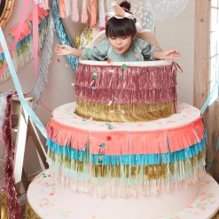 Gold Tinsel Fringe Garland><noscript><img width=