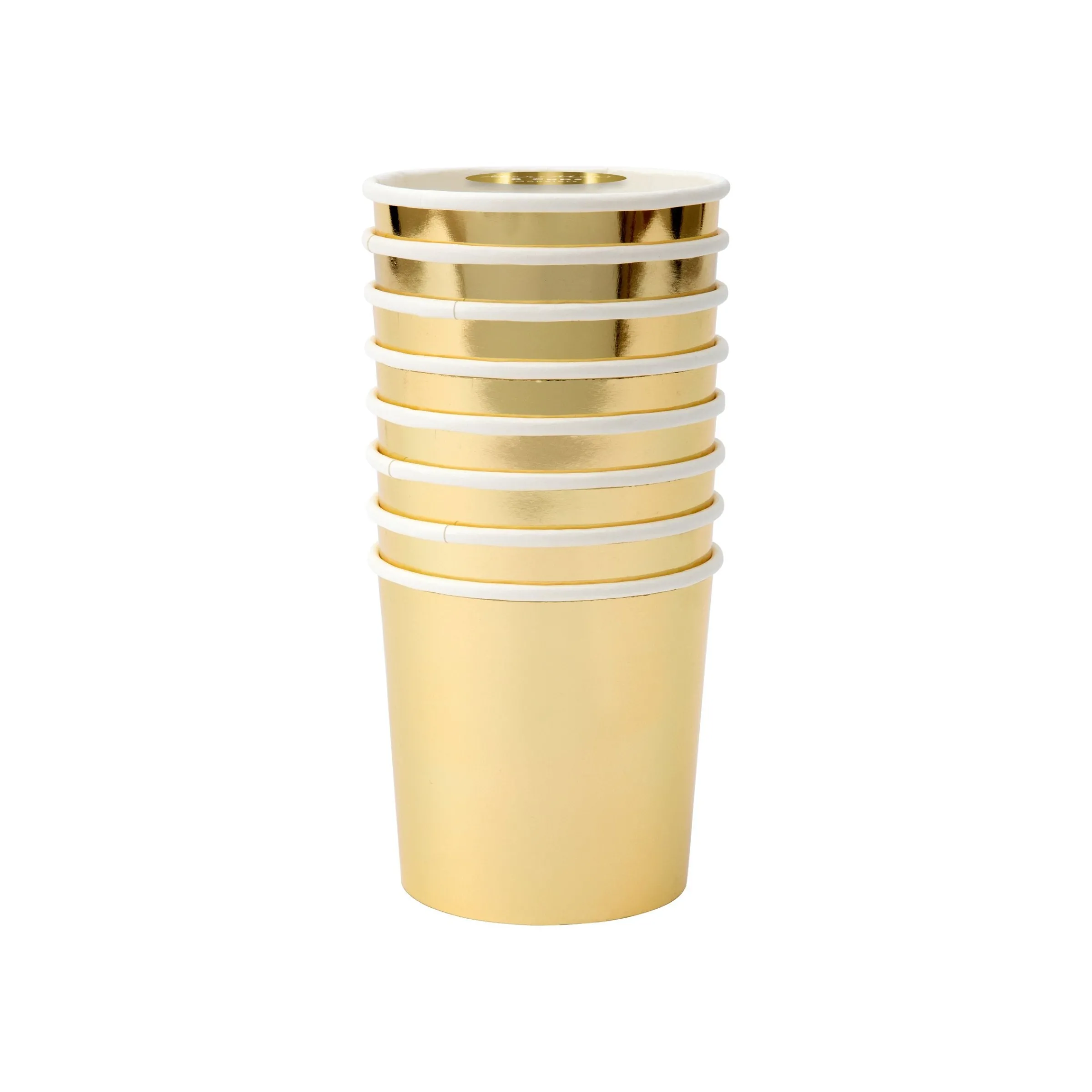 Gold Tumbler Cups (x 8)>Meri Meri Clearance