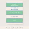 Green Cabana Stripe Download & Print Invitation>Meri Meri Outlet