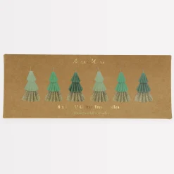 Green Mini Tree Candles (x 6)><noscript><img width=