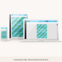 Green/Blue Fun Stripe Download & Print Invitation>Meri Meri Outlet
