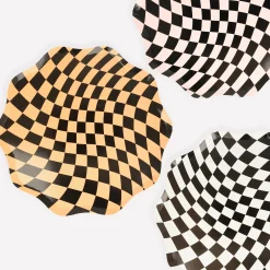 Halloween Checker Dinner Plates (x 8)>Meri Meri New