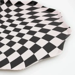 Halloween Checker Dinner Plates (x 8)><noscript><img width=