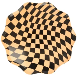 Halloween Checker Dinner Plates (x 8)><noscript><img width=