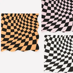 Halloween Checker Large Napkins (x 16)>Meri Meri Discount