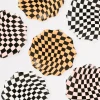 Halloween Checker Side Plates (x 8)>Meri Meri Fashion