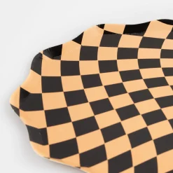 Halloween Checker Side Plates (x 8)><noscript><img width=