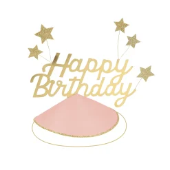 Happy Birthday & Stars Party Hats (x 6)><noscript><img width=