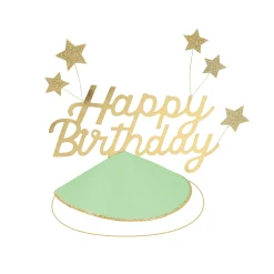 Happy Birthday & Stars Party Hats (x 6)><noscript><img width=