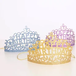 Happy Birthday Party Tiaras (x 8)>Meri Meri Hot