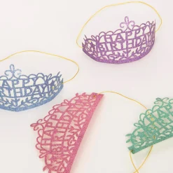 Happy Birthday Party Tiaras (x 8)>Meri Meri Hot