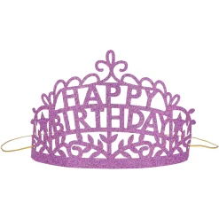 Happy Birthday Party Tiaras (x 8)><noscript><img width=