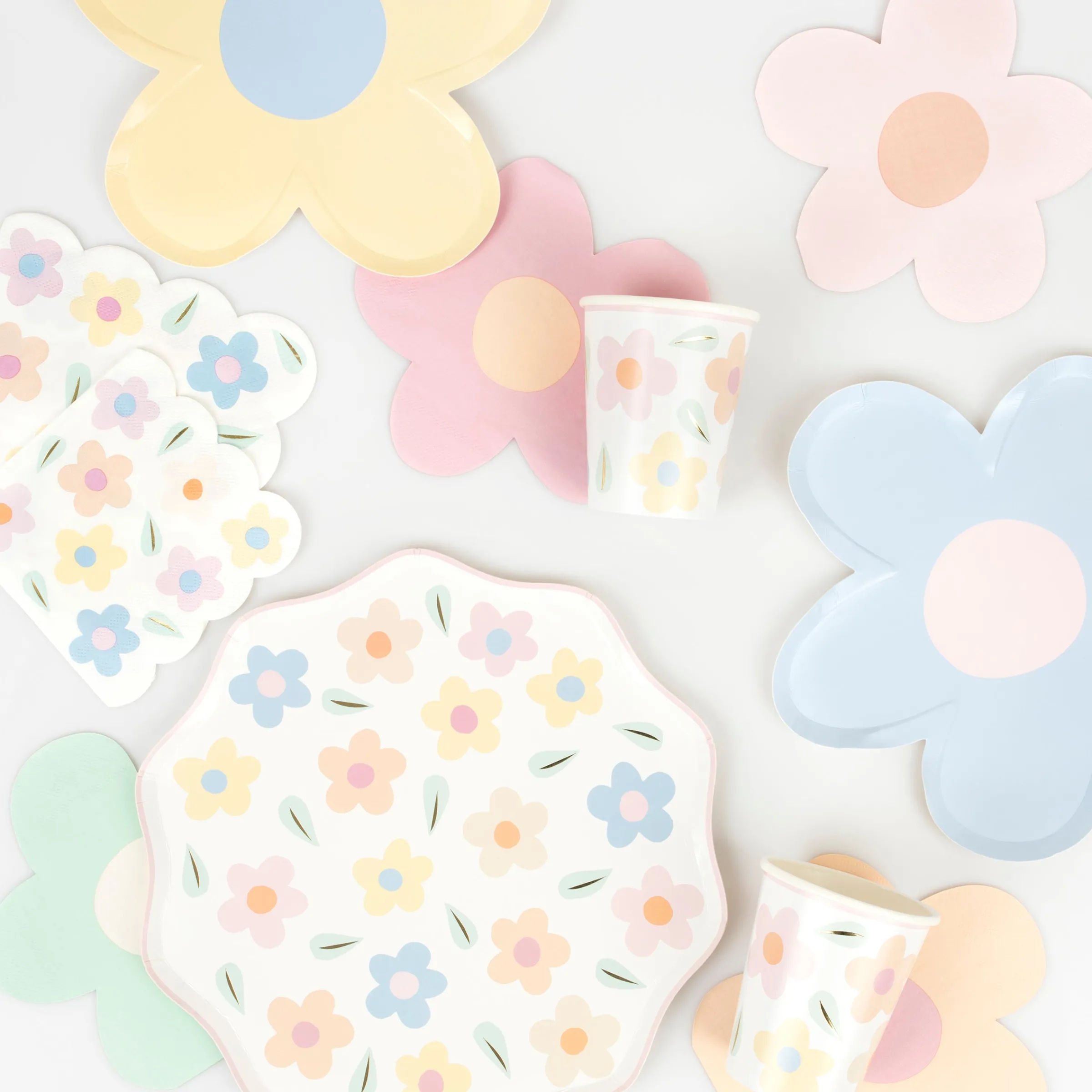 Happy Flowers Side Plates (x 8)>Meri Meri Best