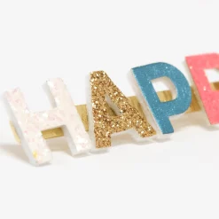 Happy Glitter Hair Clip>Meri Meri New