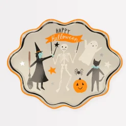 Happy Halloween Plates (x 8)>Meri Meri Sale