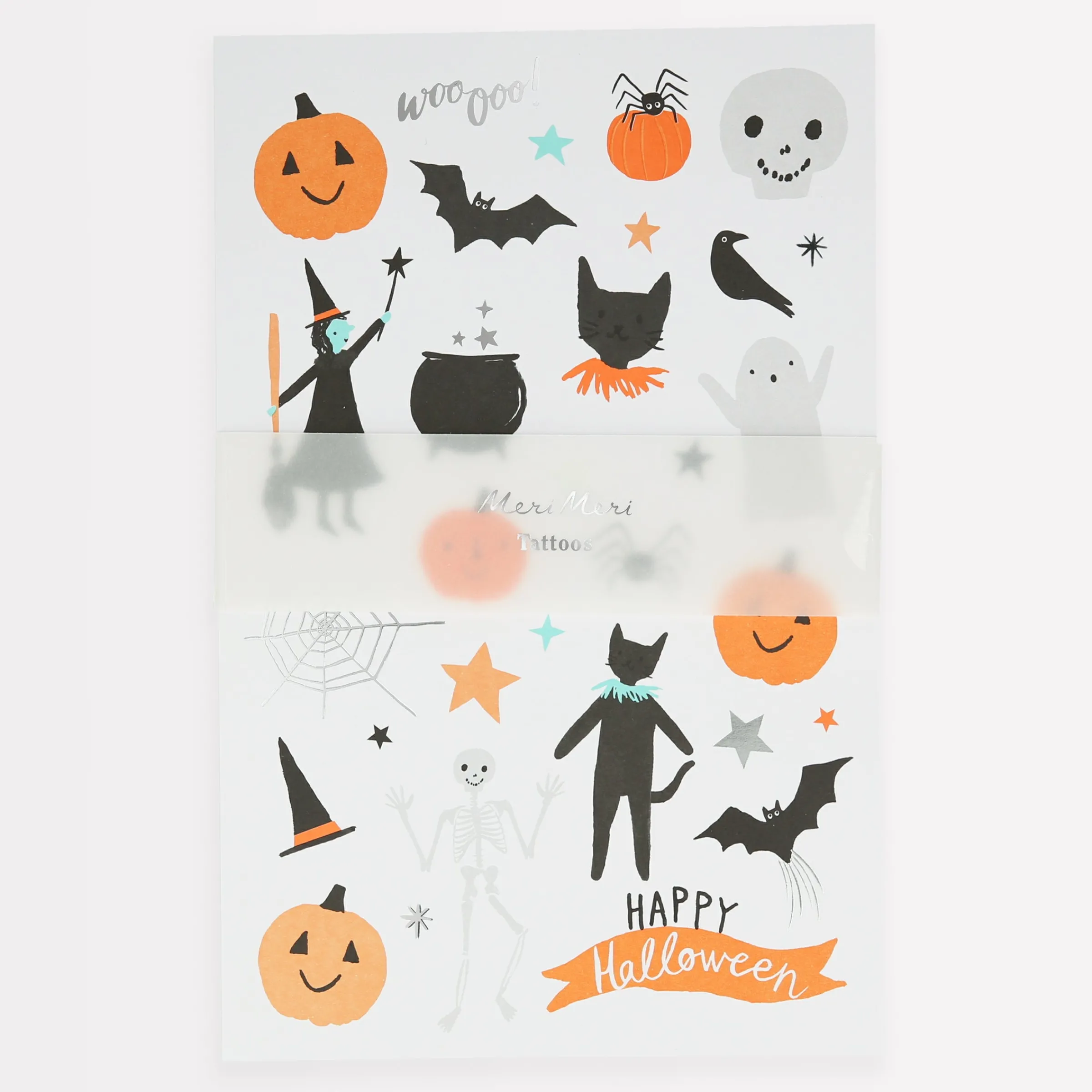Happy Halloween Tattoo Sheet (x 2 sheets)>Meri Meri Sale