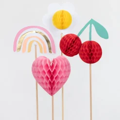 Happy Icons Cake Toppers (x 4)>Meri Meri Clearance