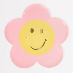 Happy Icons Flower Plates (x 8)>Meri Meri Hot