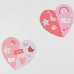 Heart Concertina Valentine's Cards & Stickers (x 12)><noscript><img width=